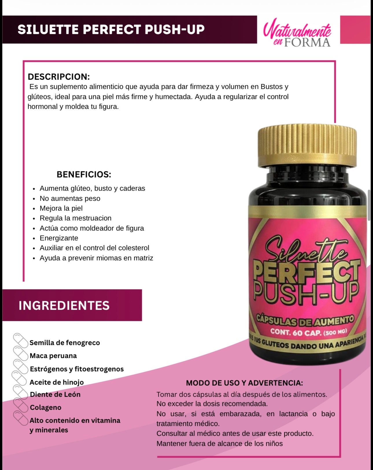 PERFECT PUSH UP CAPSULAS